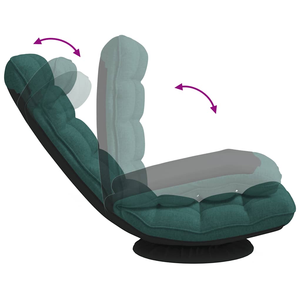 vidaXL Περιστρεφόμενη καρέκλα δαπέδου Σκούρο πράσινο 70x51x79 cm