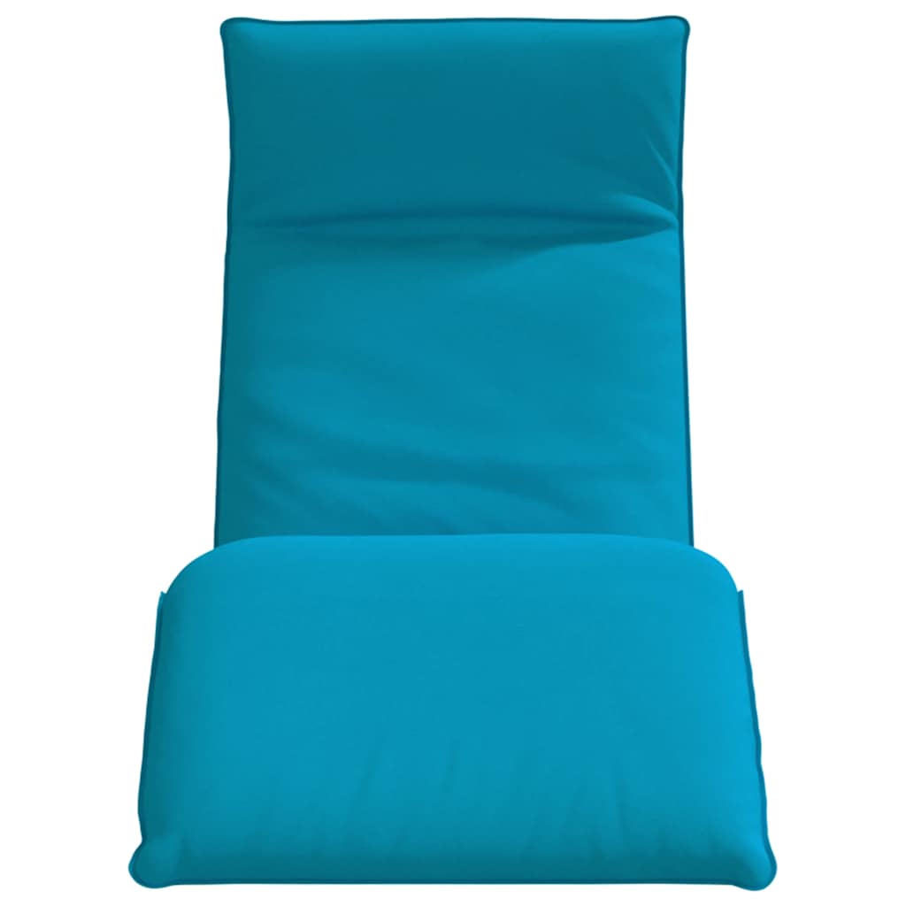 vidaXL Ξαπλώστρα Πτυσσόμενη Ανοιχτό Μπλε 175x54x8,5 εκ. από Ύφασμα Oxford