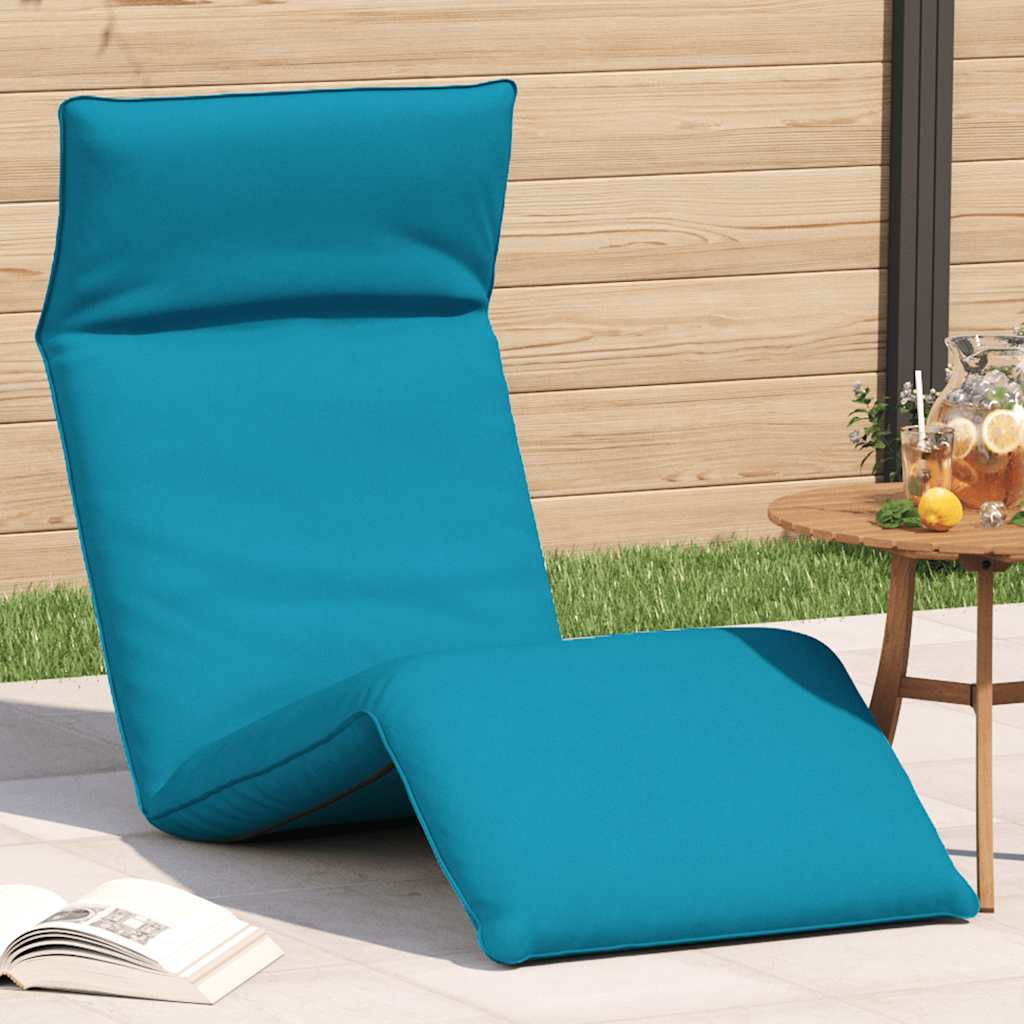 vidaXL Ξαπλώστρα Πτυσσόμενη Ανοιχτό Μπλε 175x54x8,5 εκ. από Ύφασμα Oxford