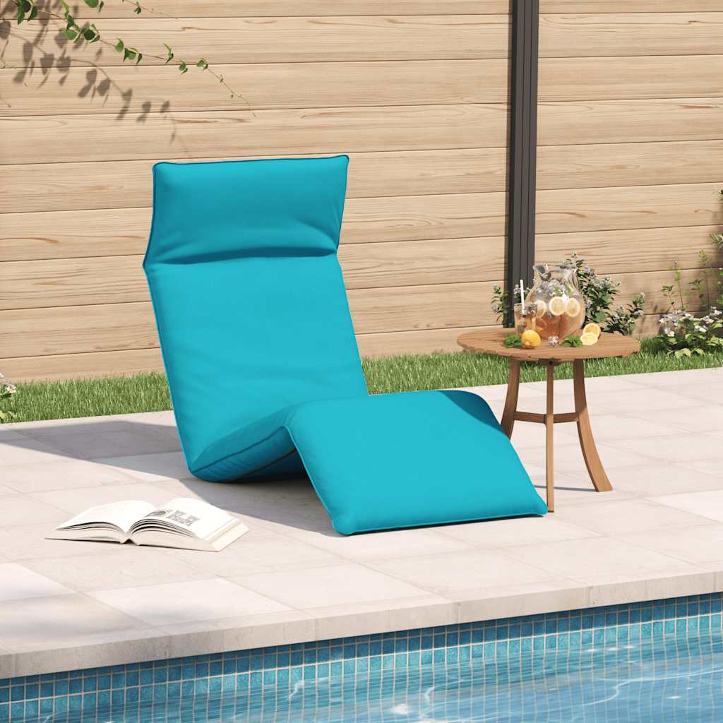 vidaXL Ξαπλώστρα Πτυσσόμενη Τυρκουάζ 175x54x8,5 εκ. από Ύφασμα Oxford