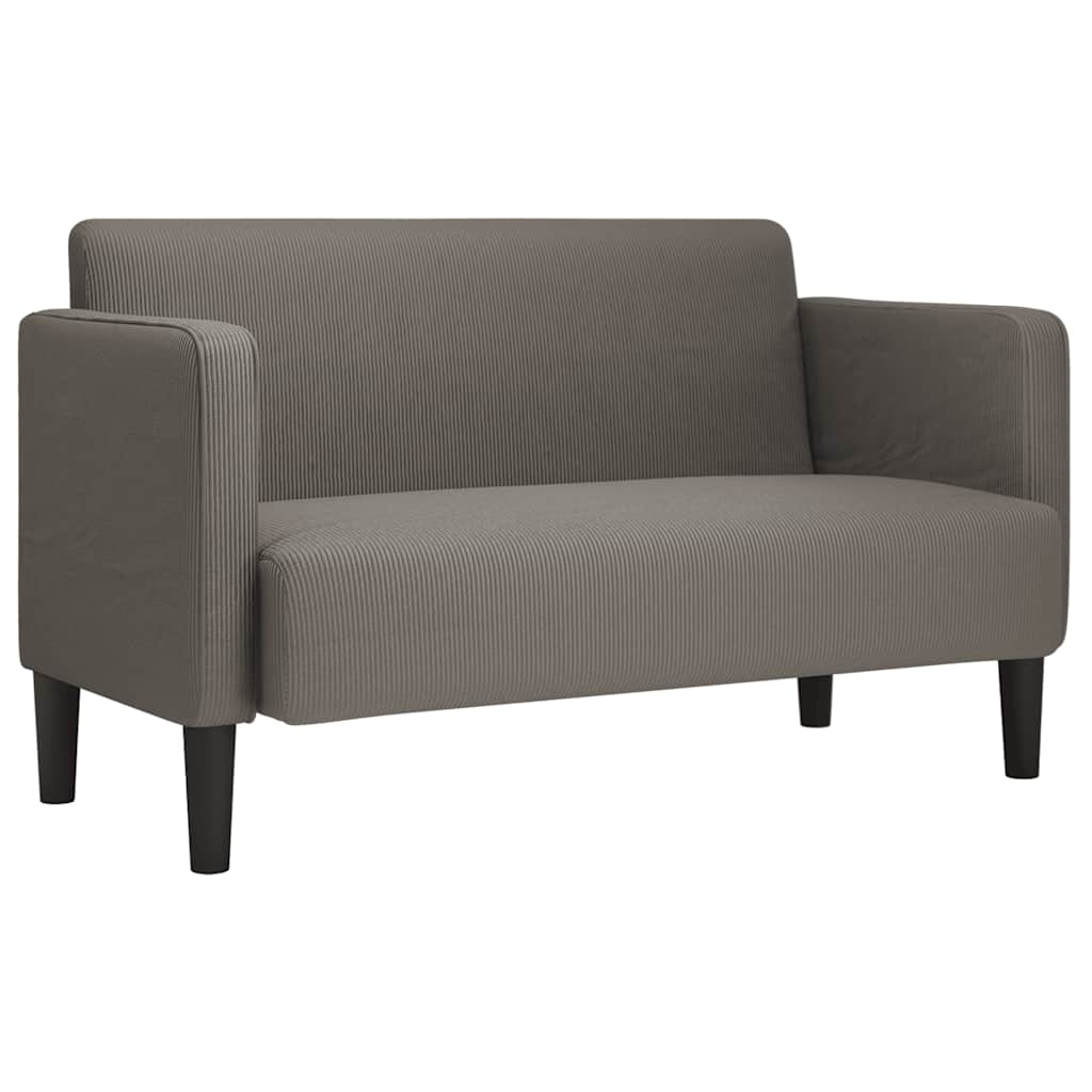 vidaXL καναπές Loveseat ανοιχτό γκρι 109 cm Corduroy ύφασμα