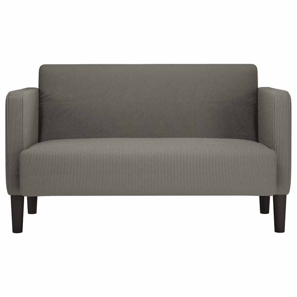 vidaXL καναπές Loveseat ανοιχτό γκρι 109 cm Corduroy ύφασμα