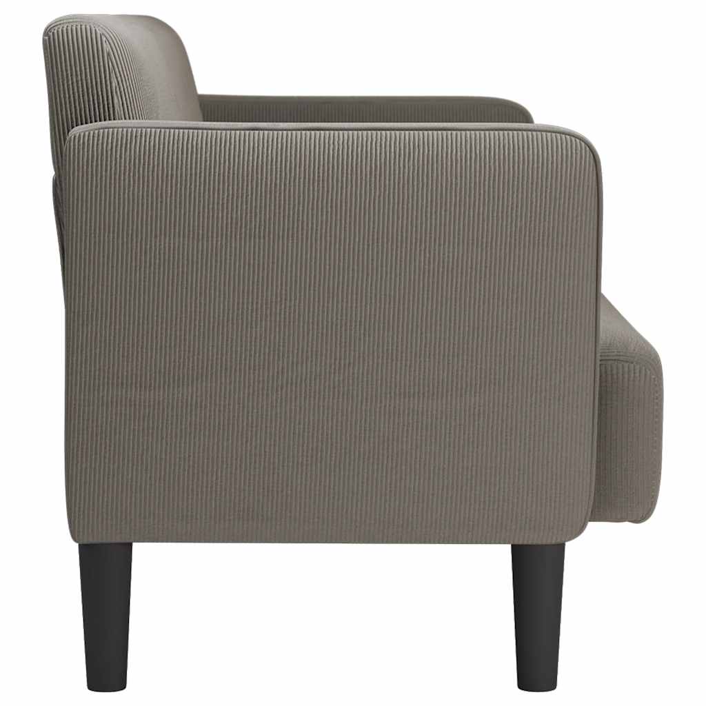 vidaXL καναπές Loveseat ανοιχτό γκρι 109 cm Corduroy ύφασμα