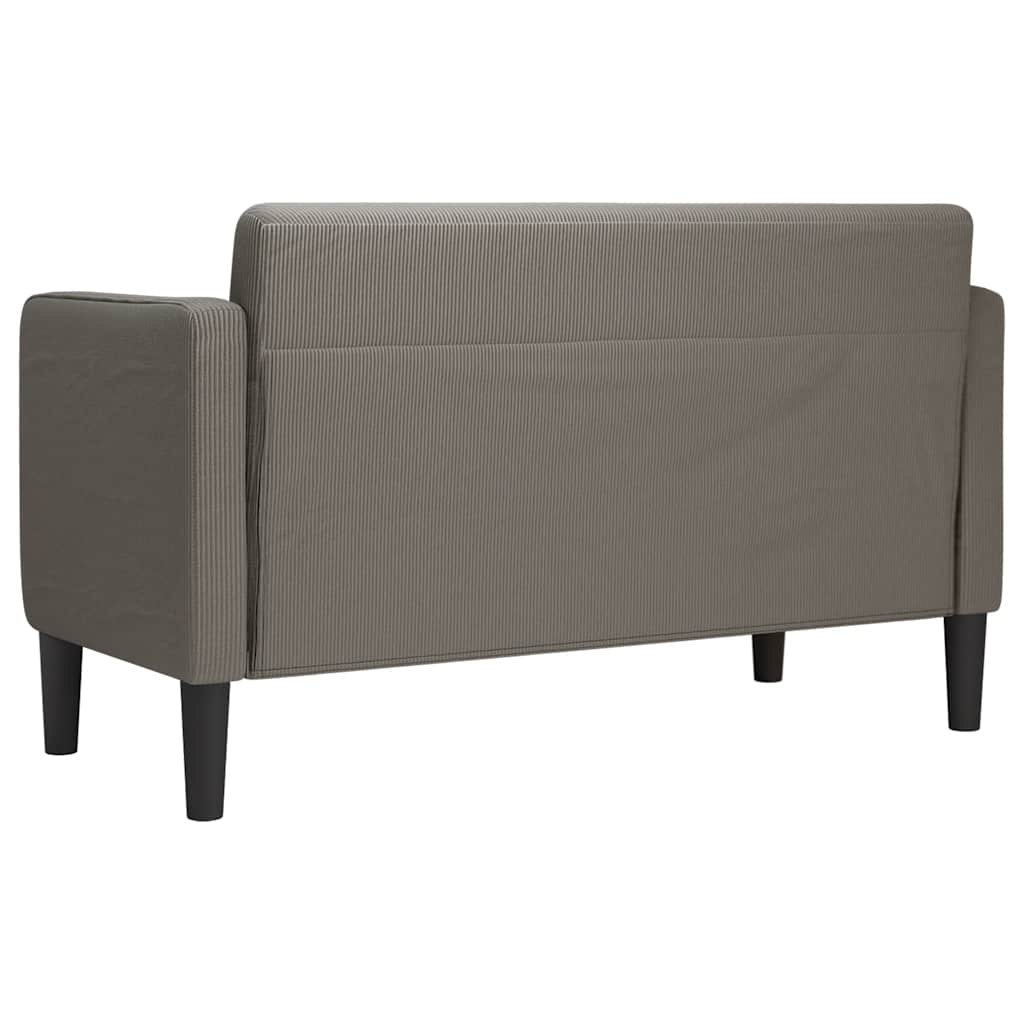 vidaXL καναπές Loveseat ανοιχτό γκρι 109 cm Corduroy ύφασμα