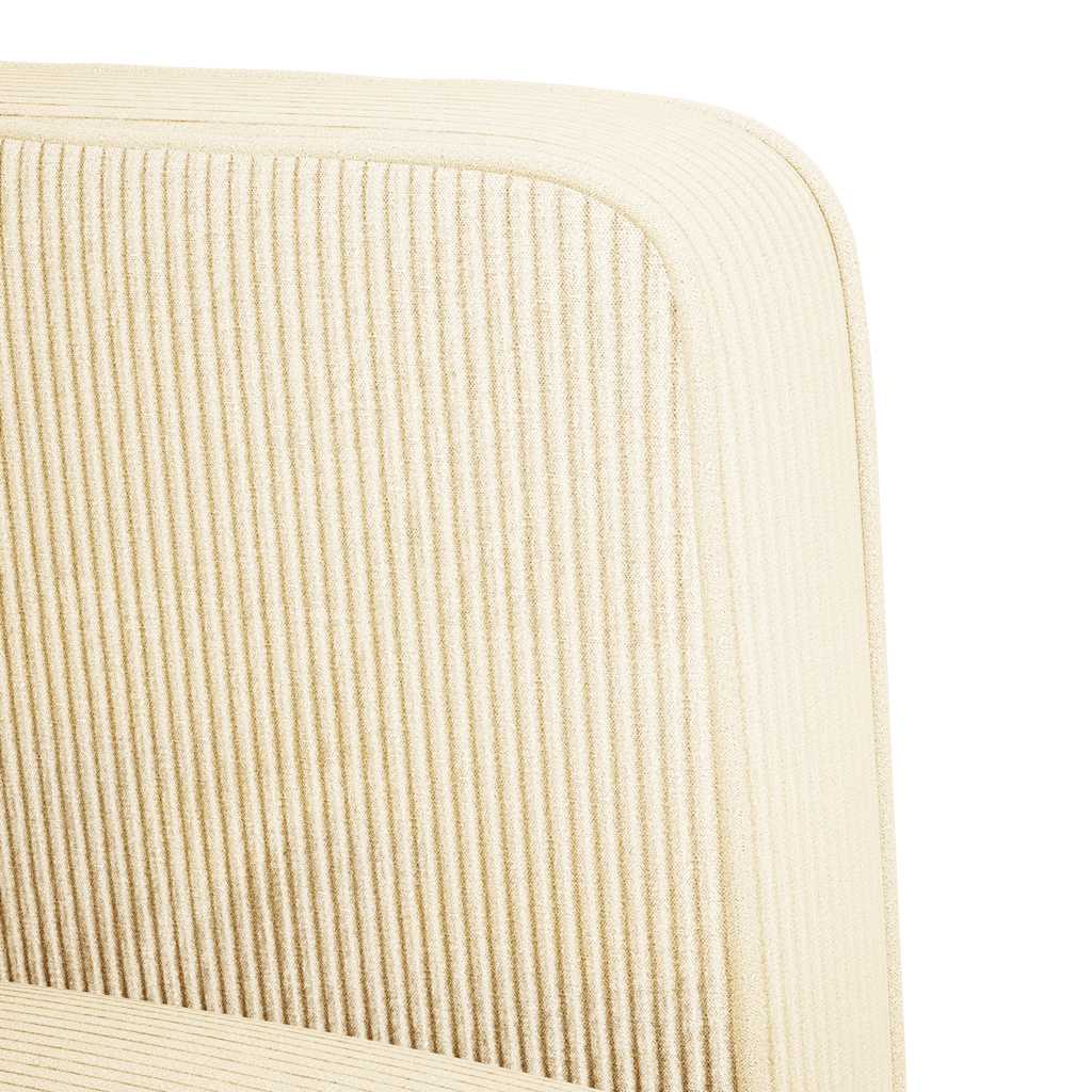 vidaXL Καναπές Loveseat Κρεμ 109 εκ. ύφασμα Corduroy