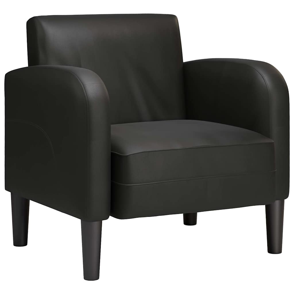 vidaXL Καναπές-καρέκλα με μπράτσα Μαύρο 54 cm Faux Leather
