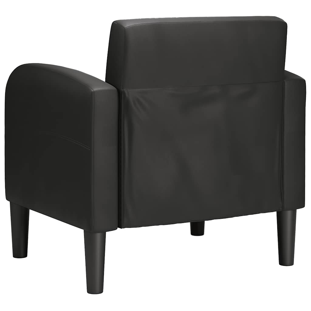 vidaXL Καναπές-καρέκλα με μπράτσα Μαύρο 54 cm Faux Leather