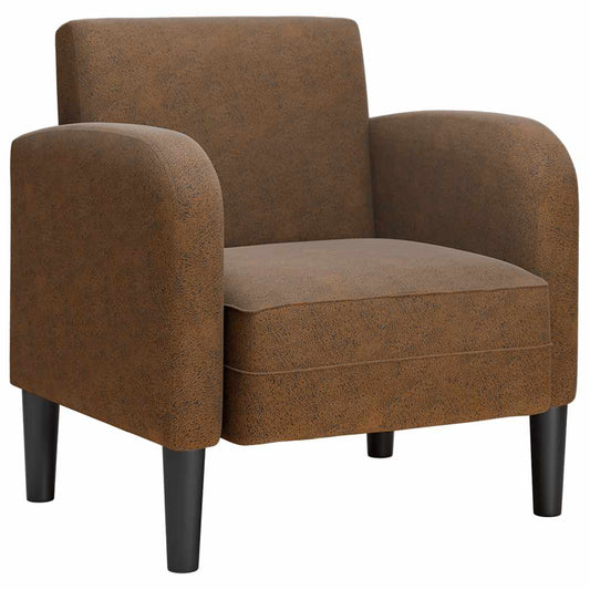 vidaXL Καναπές-καρέκλα με μπράτσα Καφέ 54 εκ. Συνθετικό δέρμα