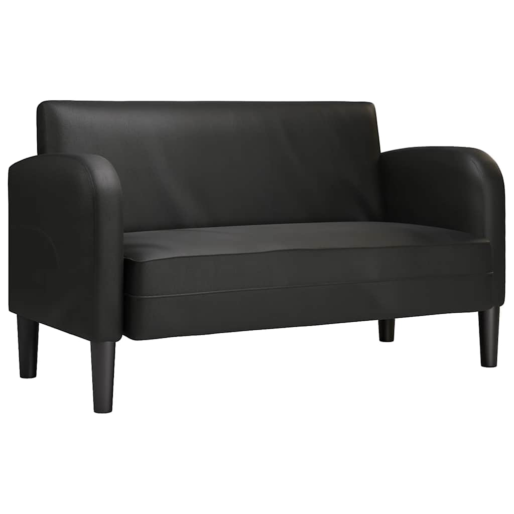 vidaXL καναπές Loveseat Μαύρο 110 cm Faux Leather