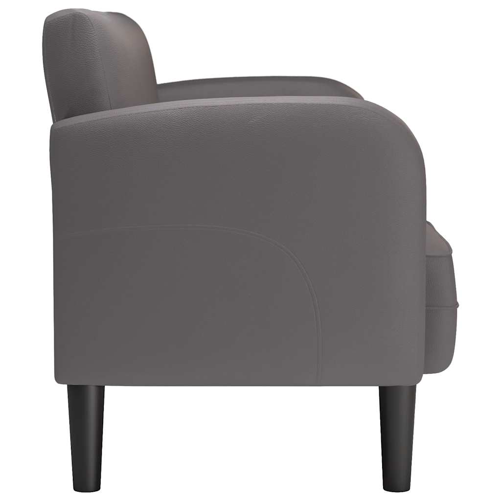 vidaXL Καναπές Loveseat Γκρι 110 εκ. Συνθετικό δέρμα