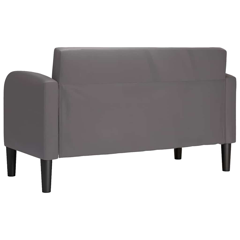 vidaXL Καναπές Loveseat Γκρι 110 εκ. Συνθετικό δέρμα