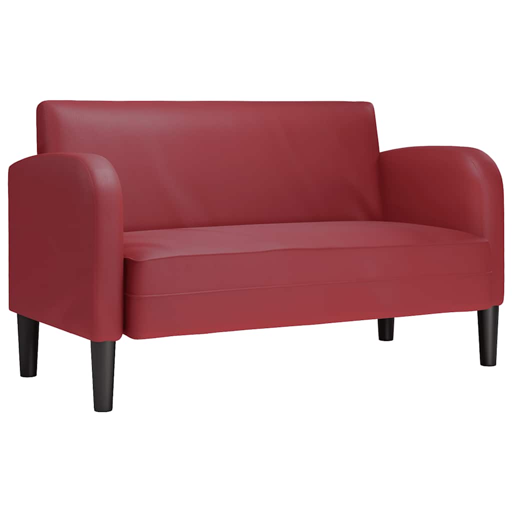 vidaXL Καναπές Loveseat Μπορντό 110 εκ. Συνθετικό δέρμα