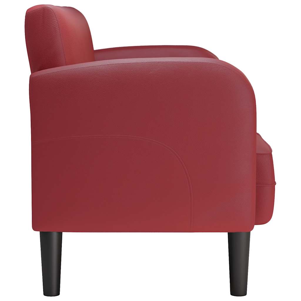 vidaXL Καναπές Loveseat Μπορντό 110 εκ. Συνθετικό δέρμα