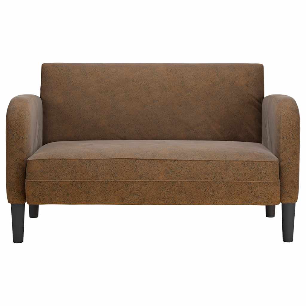 vidaXL Καναπές Loveseat Καφέ 110 εκ. Συνθετικό δέρμα