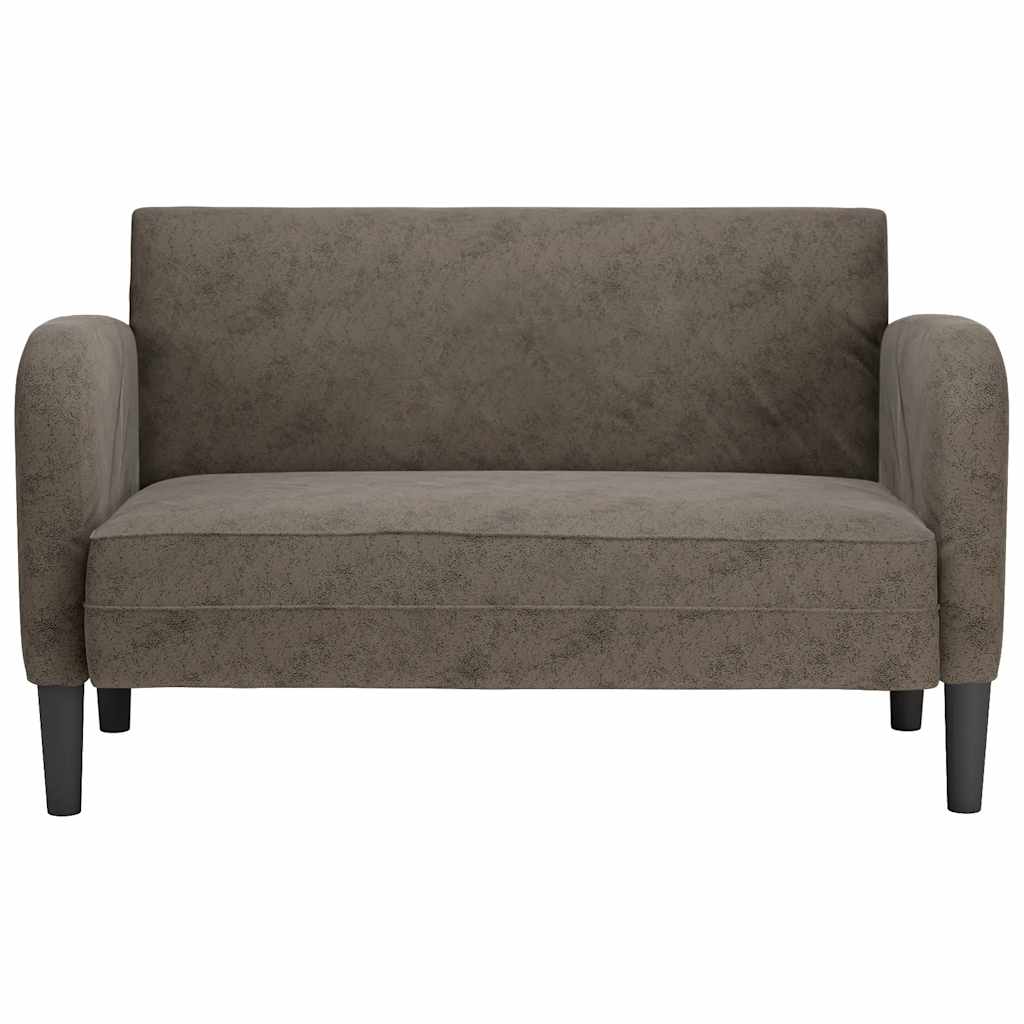 vidaXL Καναπές Loveseat Σκούρο Γκρι 110 εκ. Συνθετικό δέρμα