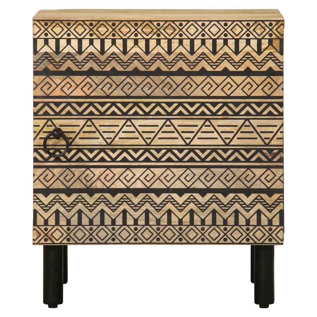 vidaXL Κρεβατοκάμαρα Μαύρο 40x33,5x46cm Στερεό ακατέργαστο ξύλο Μάνγκο
