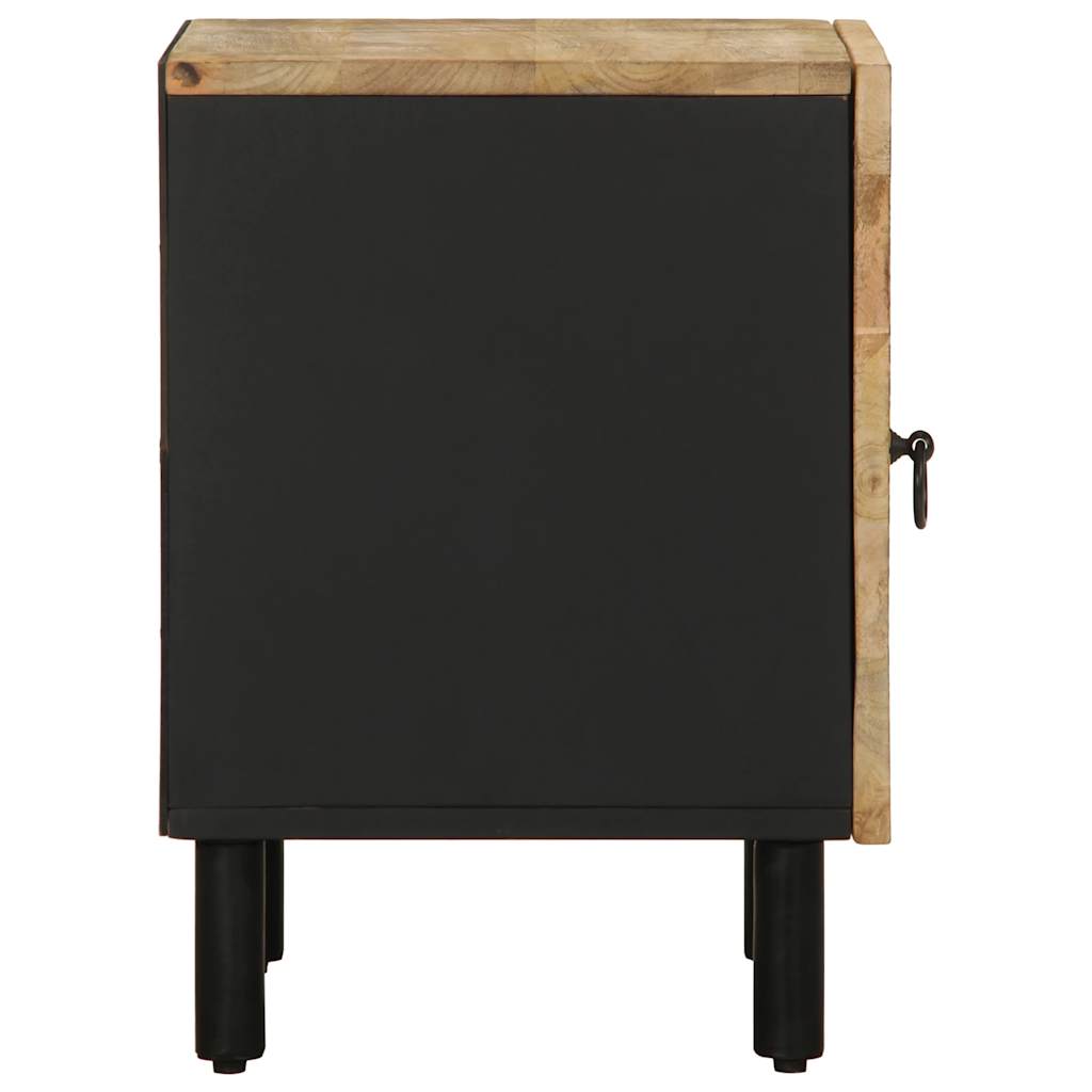 vidaXL Κρεβατοκάμαρα Μαύρο 40x33,5x46cm Στερεό ακατέργαστο ξύλο Μάνγκο