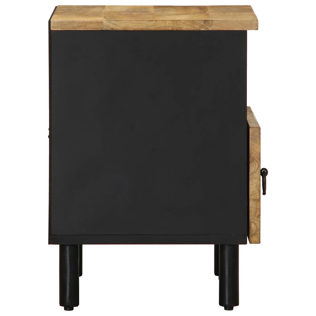 vidaXL Κρεβατοκάμαρα Μαύρο 40x33x46 cm Στερεό ακατέργαστο ξύλο Mango