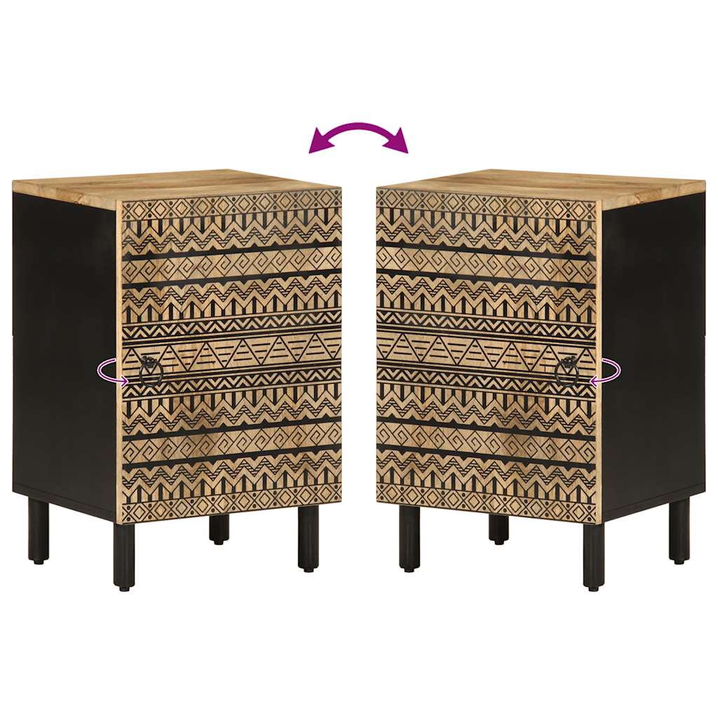 vidaXL Ντουλάπι Μπάνιου 38x33,5x58 εκ. από Μασίφ Ξύλο Μάνγκο