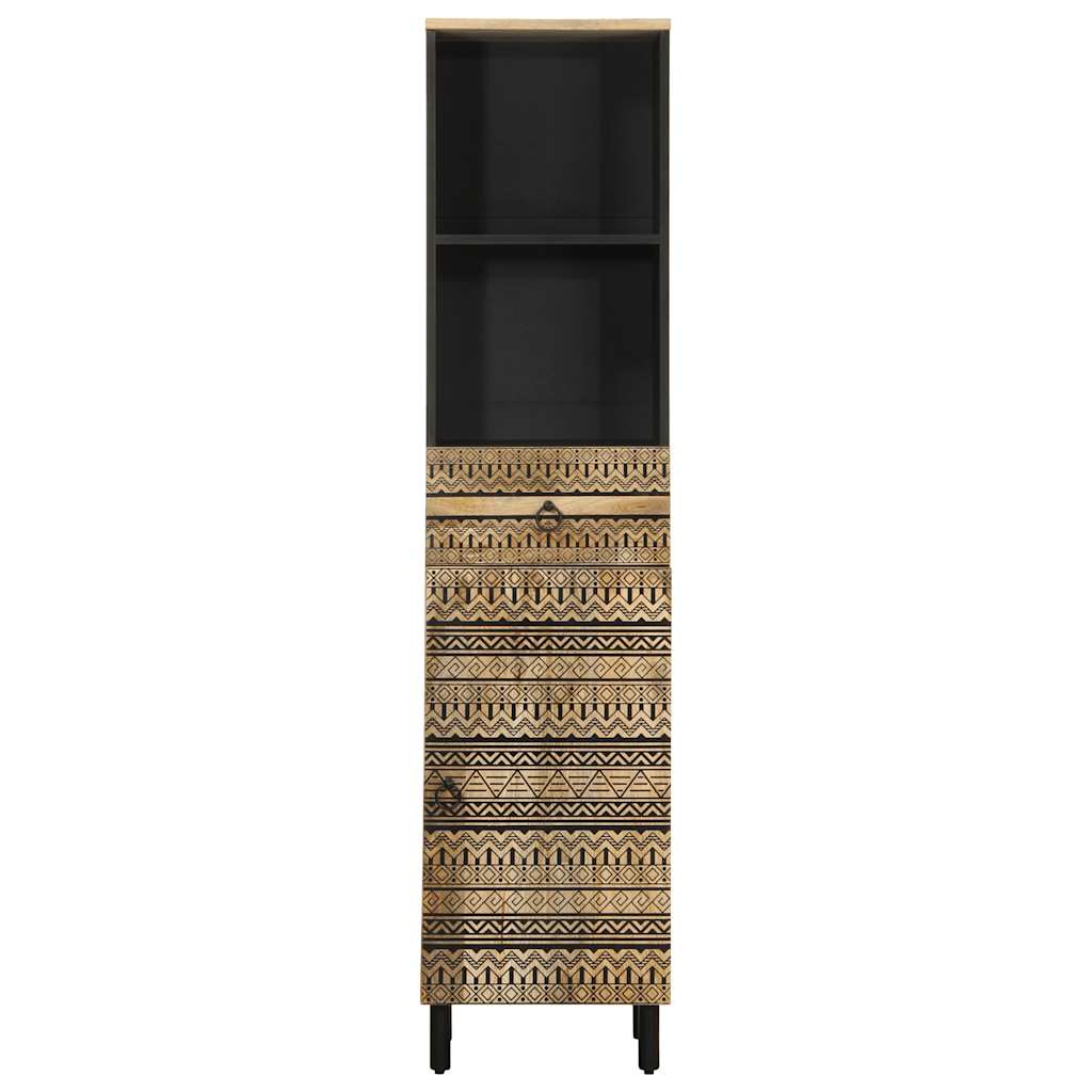 vidaXL Ντουλάπι Μπάνιου 38x33,5x160 εκ. από Μασίφ Ξύλο Μάνγκο