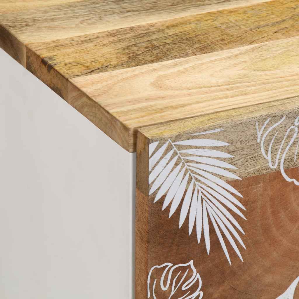 vidaXL Κομοδίνα 2 τεμάχια 40x33,5x46 cm μασίφ ξύλο Mango