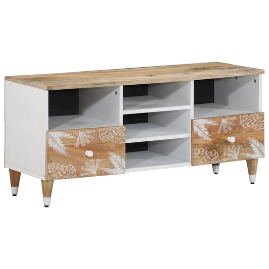 ντουλάπι τηλεόρασης vidaXL 100x33,5x46 cm μασίφ ξύλο Mango