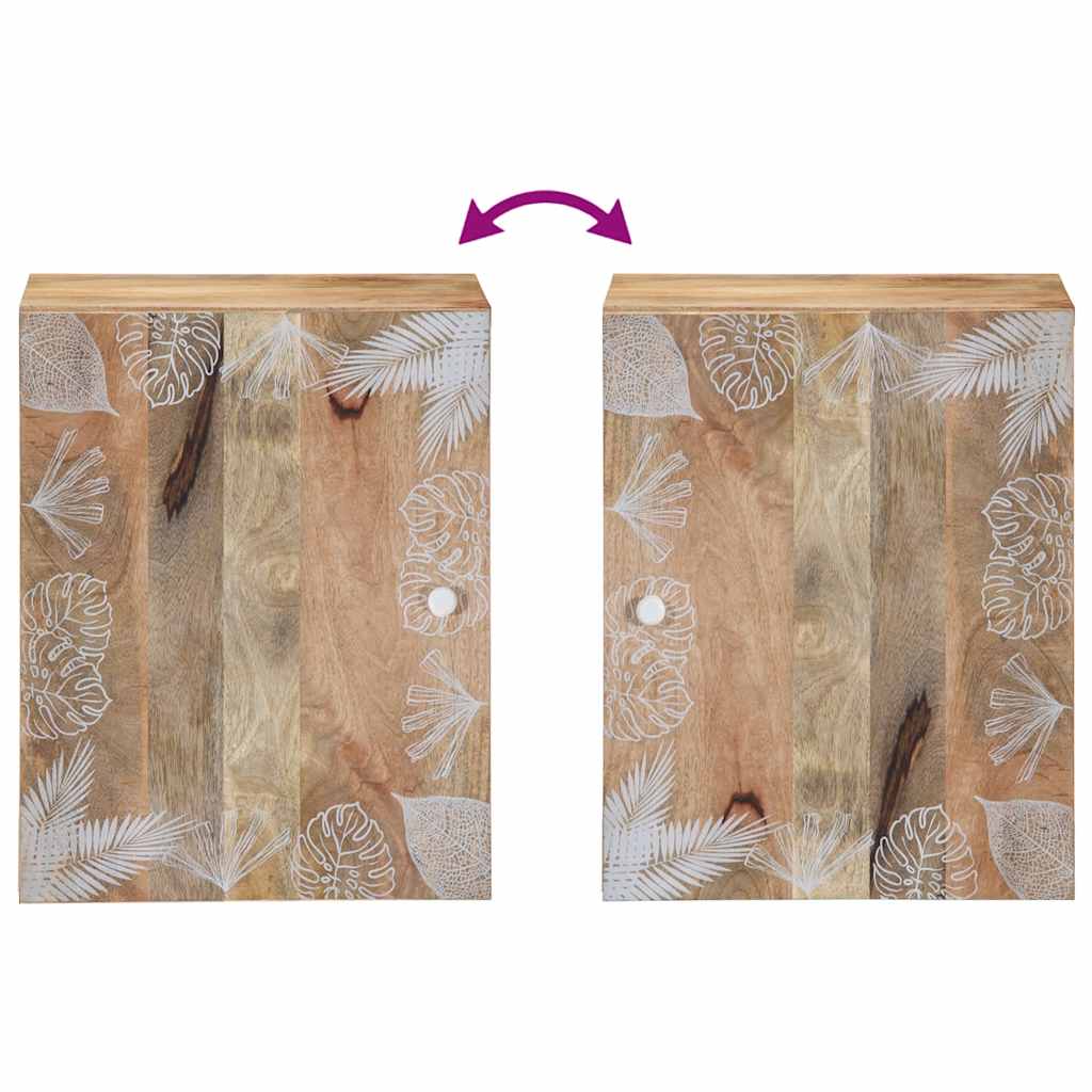 vidaXL κρεμαστό ντουλάπι μπάνιου 38x33,5x48 cm μασίφ ξύλο Mango