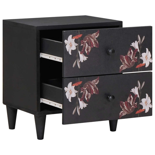 vidaXL Κομοδίνο με συρτάρι Καφέ 40 x 33,5 x 46 εκ Στερεό ξύλο μάνγκο