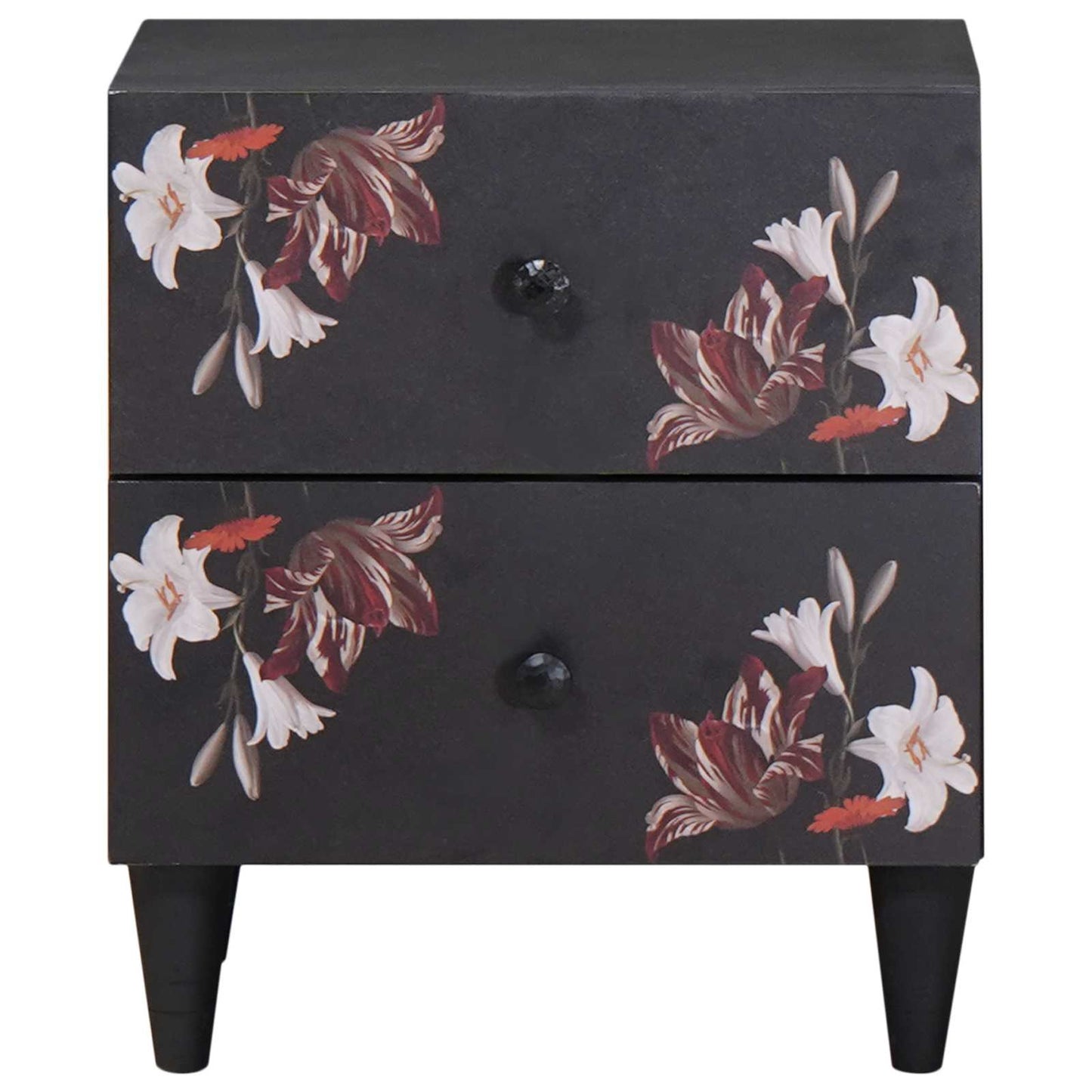 vidaXL Κομοδίνο με συρτάρι Καφέ 40 x 33,5 x 46 εκ Στερεό ξύλο μάνγκο