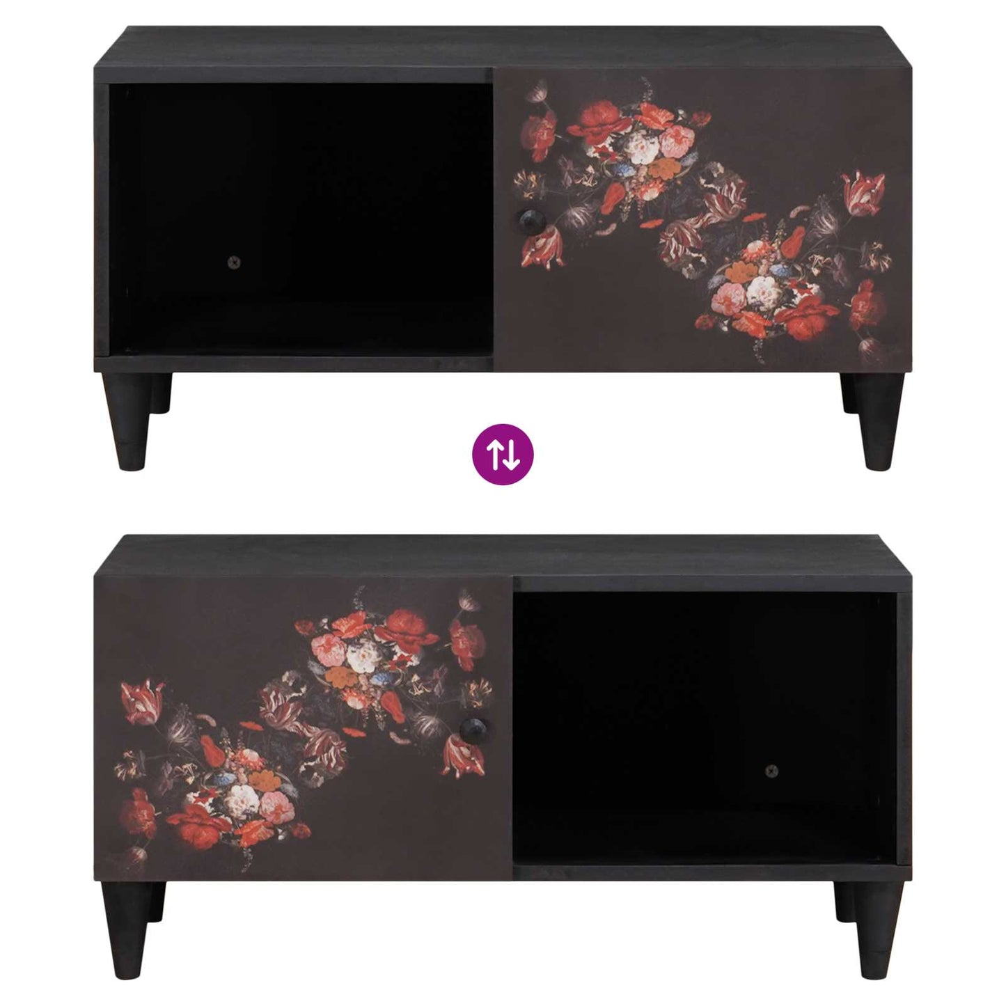 vidaXL Τραπεζάκι σαλονιού Πολύχρωμο 80 x 50 x 40 cm Στερεό ξύλο μάνγκο