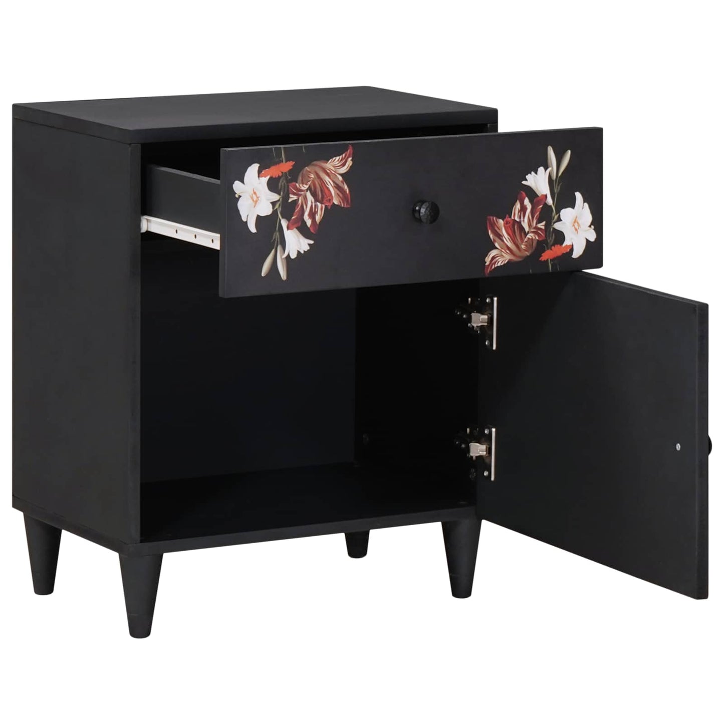 vidaXL Κομοδίνο Πολύχρωμο 50 x 33 x 60 εκ Στερεό ξύλο μάνγκο