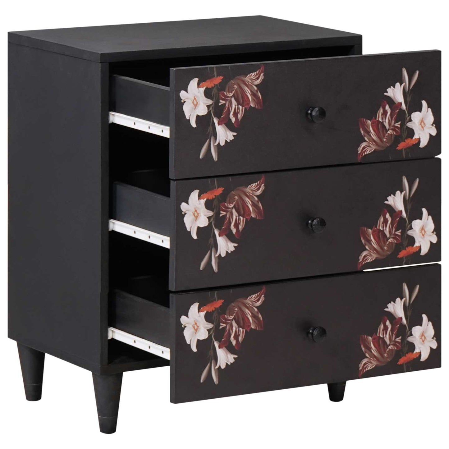 vidaXL Κομοδίνο Πολύχρωμο 50 x 33 x 60 εκ Στερεό ξύλο μάνγκο