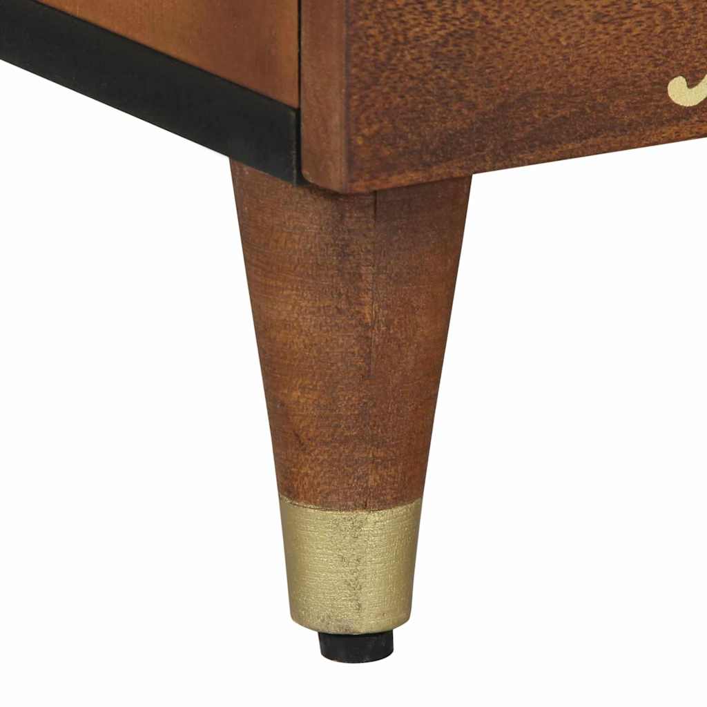 vidaXL Κομοδίνο καφέ μελί 40 x 33 x 46 εκ. Μασίφ ξύλο μάνγκο