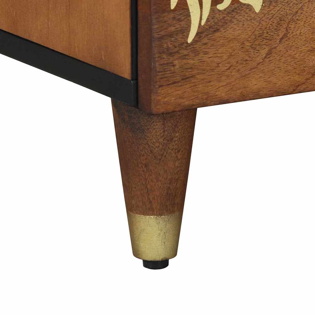 vidaXL Κομοδίνο καφέ μελί 40 x 33 x 46 εκ. Μασίφ ξύλο μάνγκο