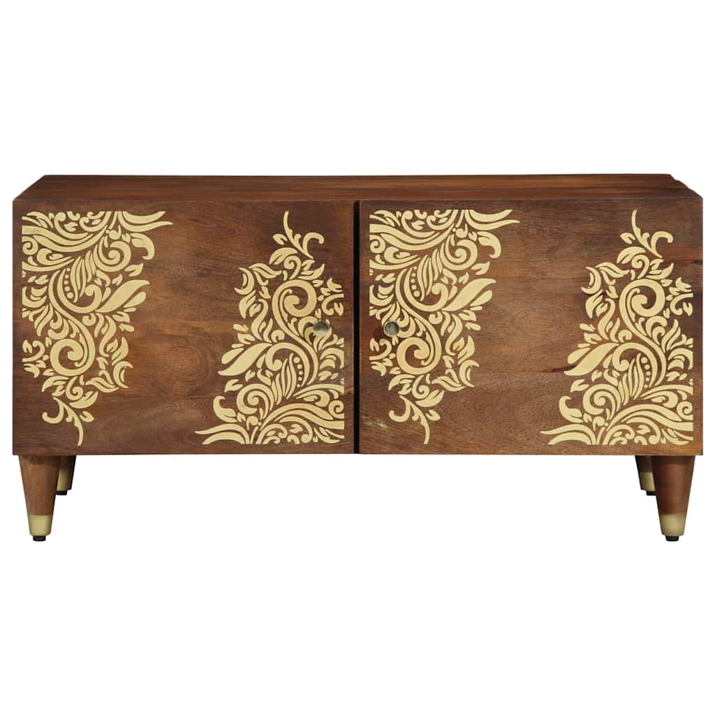 vidaXL Τραπεζάκι σαλονιού καφέ μελί 80 x 50 x 40 cm Μασίφ ξύλο μάνγκο