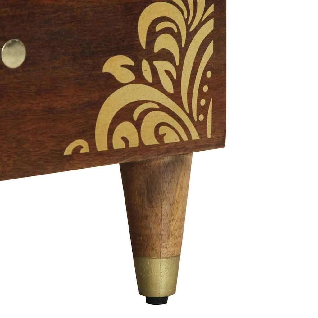 vidaXL Κομοδίνο καφέ μελί 40 x 33 x 46 εκ. Μασίφ ξύλο μάνγκο