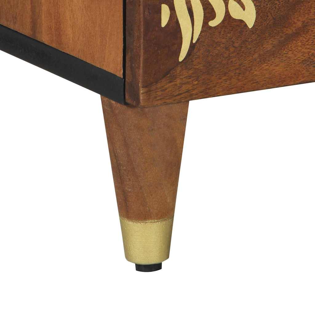 vidaXL Κομοδίνο καφέ μελί 50 x 33 x 62 εκ. Μασίφ ξύλο μάνγκο