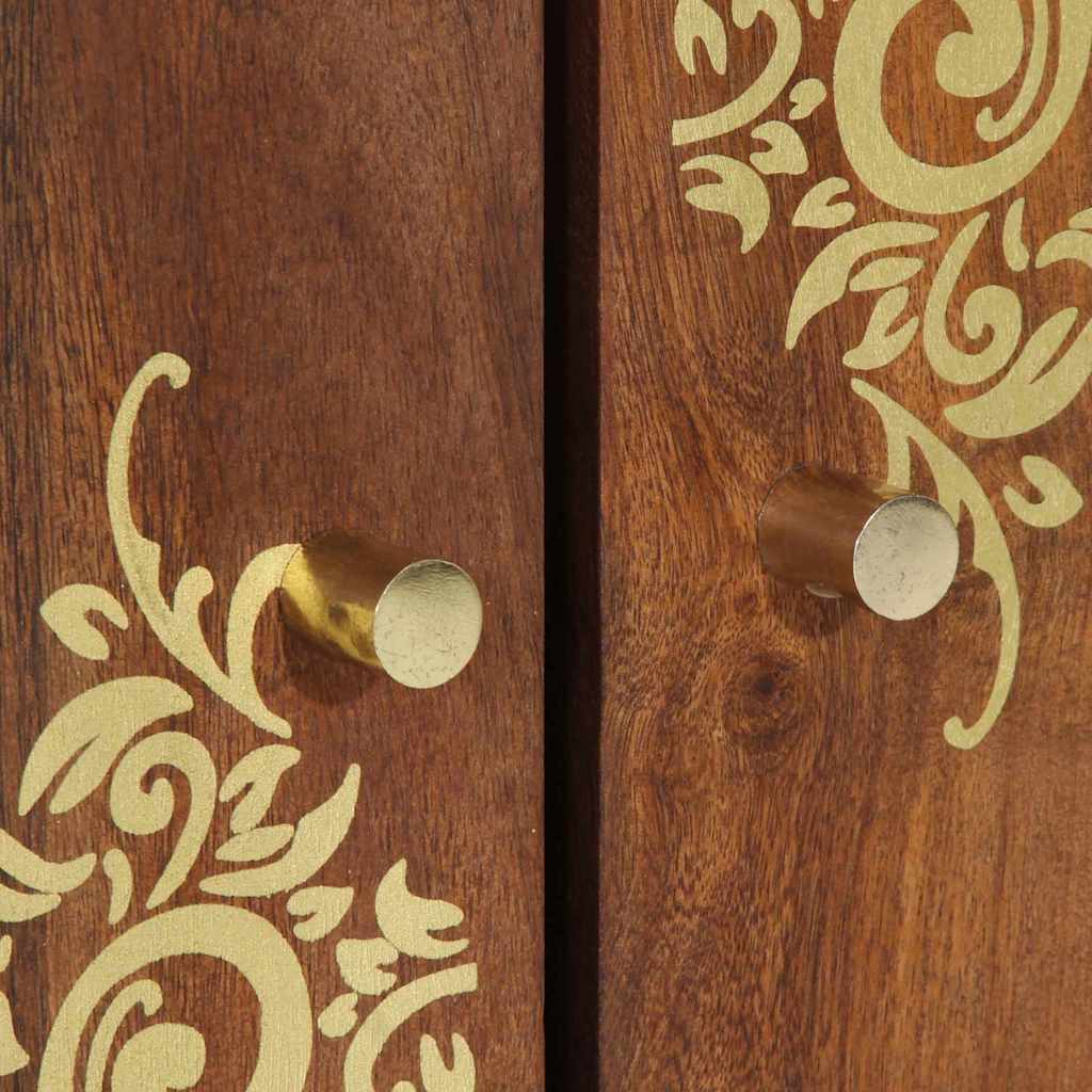 vidaXL Ντουλάπι νιπτήρα μπάνιου με πόρτα καφέ μελί 62 x 33 x 58 εκ.