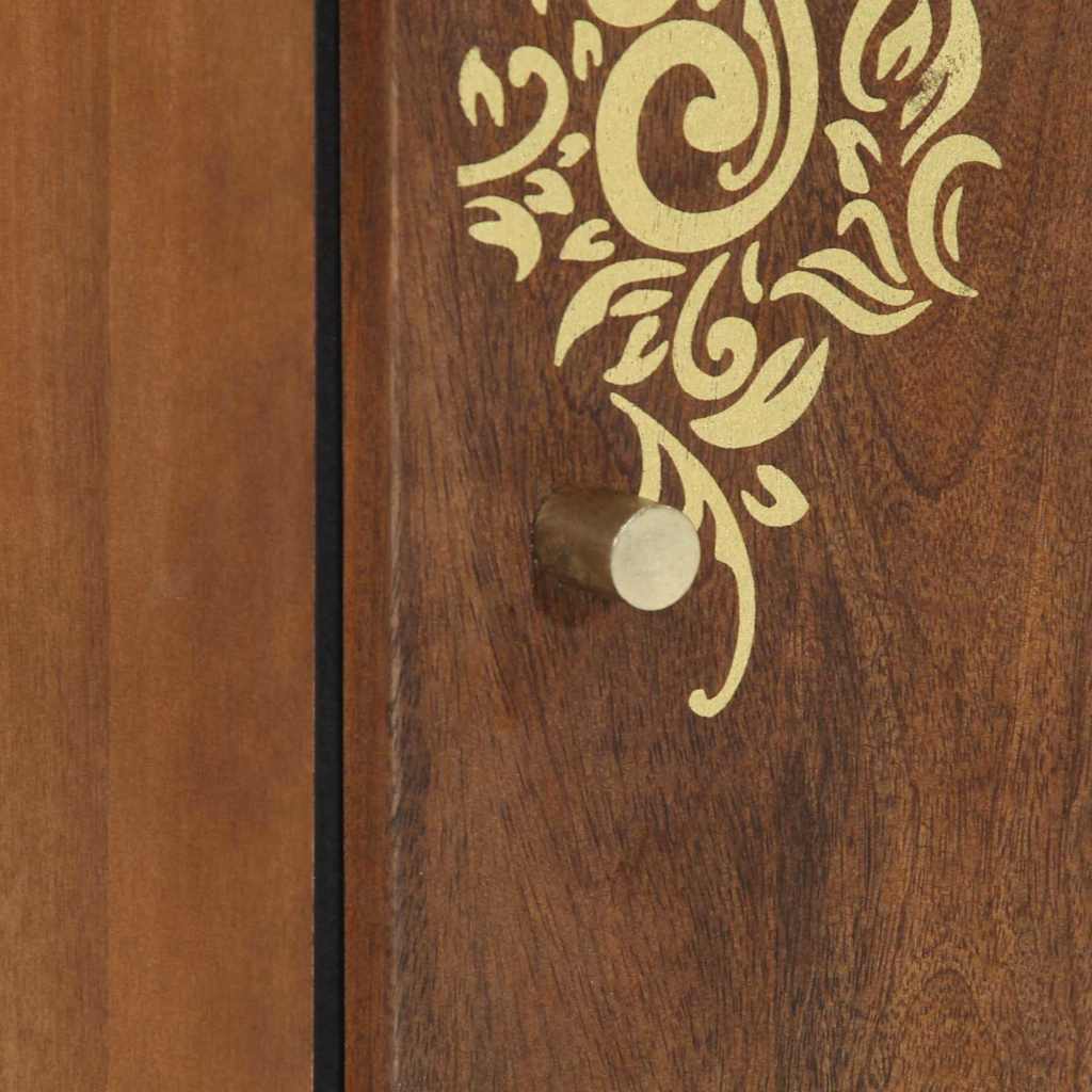 vidaXL Ντουλάπα τοίχου μπάνιου με αποθήκευση καφέ μελί 38 x 33 x 48 εκ