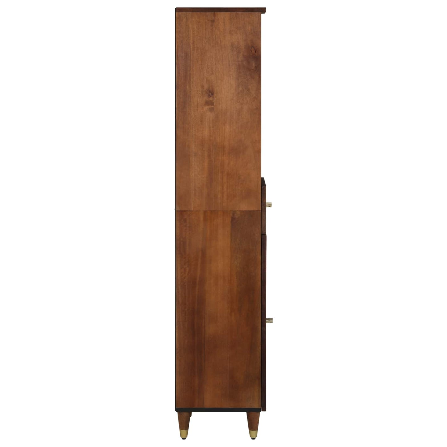 vidaXL Ντουλάπι Μπάνιου καφέ μελί 38 x 33 x 160 εκ. Στερεό ξύλο μάνγκο