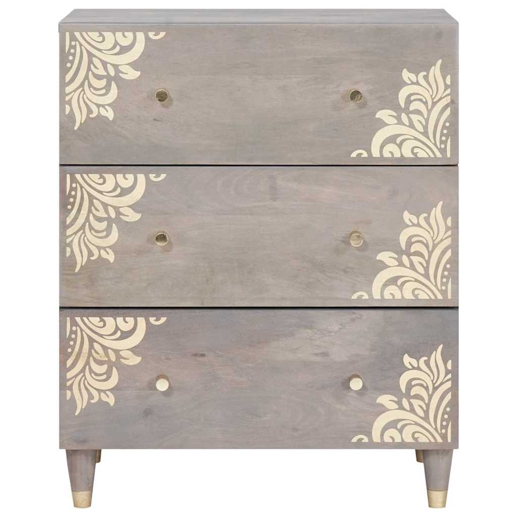 vidaXL Πλαϊνό γραφείο Γκρι και Χρυσό 60 x 33 x 75 cm
