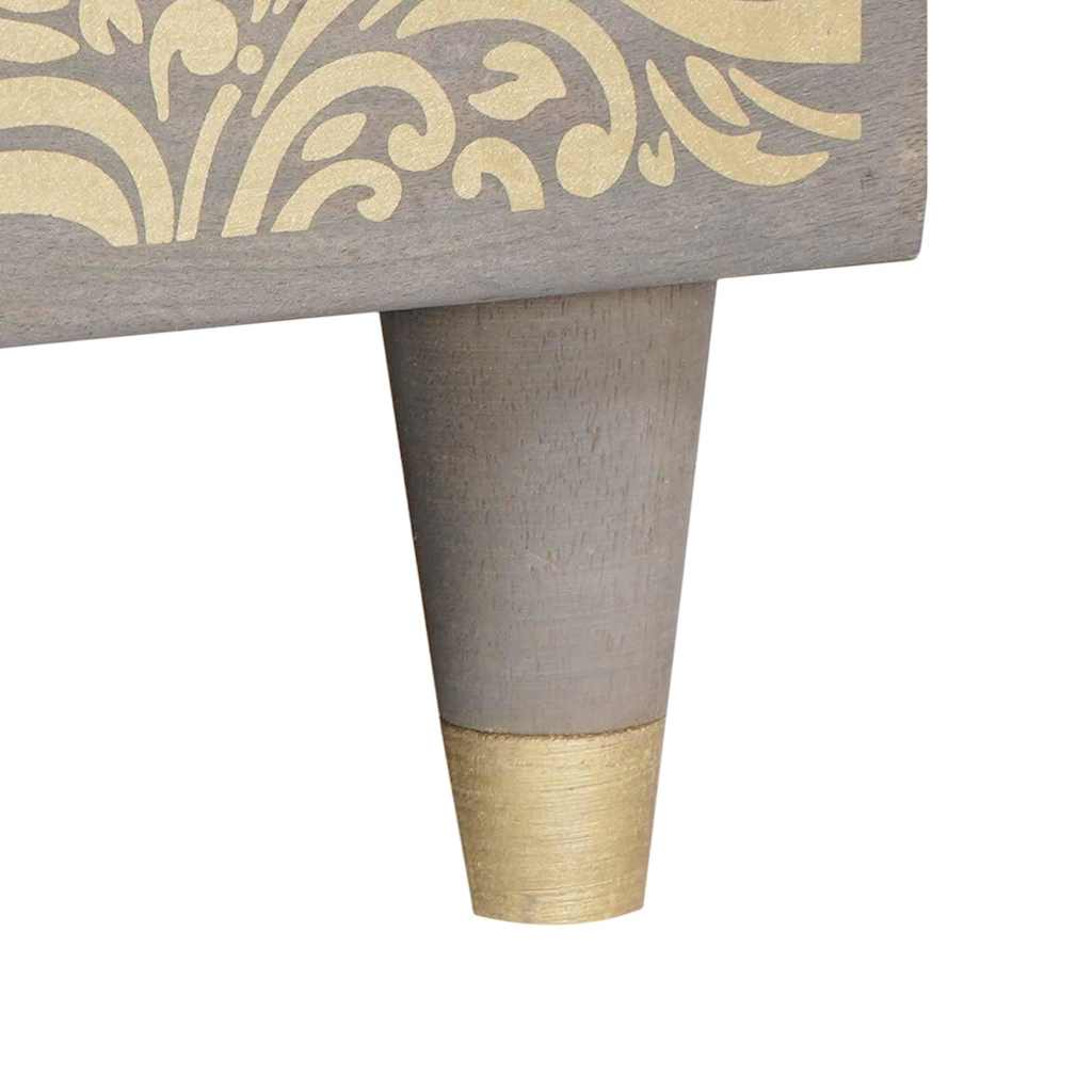 vidaXL Τραπεζάκι σαλονιού Γκρι 80 x 50 x 40 cm Στερεό ξύλο μάνγκο