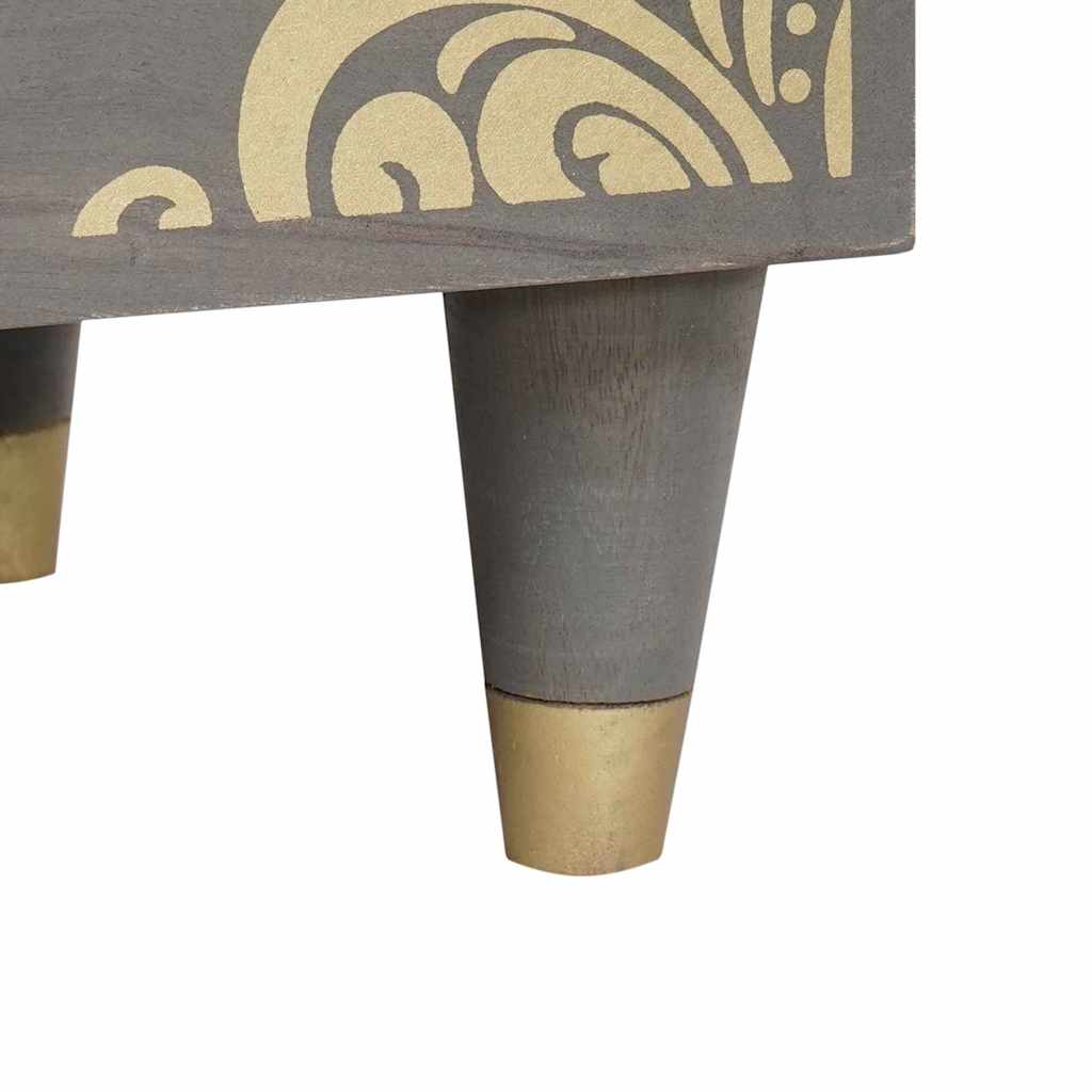 vidaXL Κομοδίνο 2 pcs Γκρι 40 x 33 x 46 εκ. Στερεό ξύλο μάνγκο