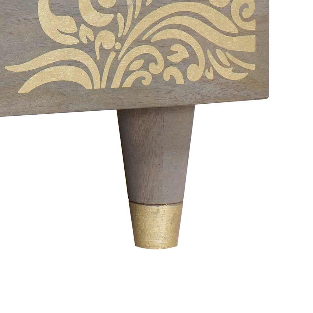 vidaXL Τραπεζάκι σαλονιού Γκρι 100 x 54 x 40 εκ Μασίφ ξύλο μάνγκο