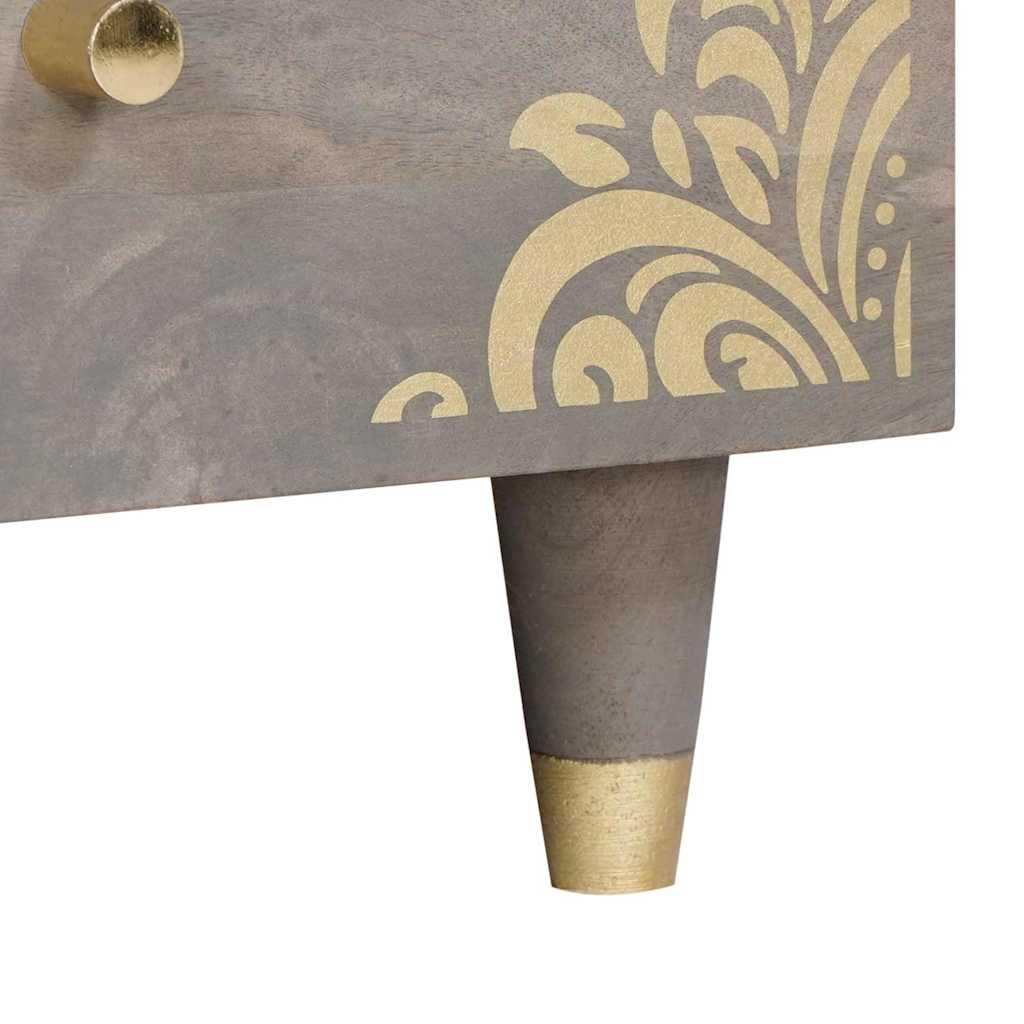 vidaXL Τραπεζάκι σαλονιού Γκρι 80 x 54 x 40 εκ Μασίφ ξύλο μάνγκο