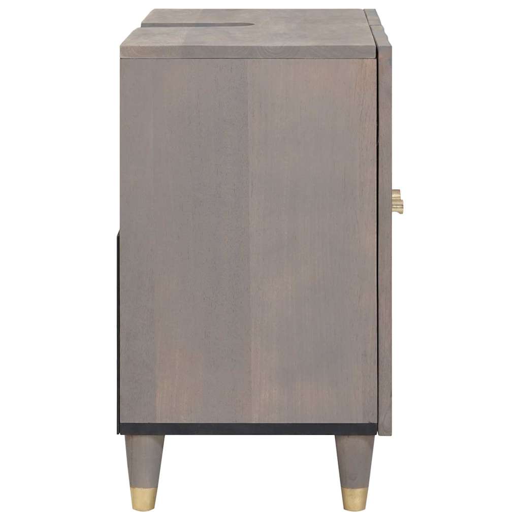 vidaXL Ντουλάπι νιπτήρα μπάνιου με αποθήκευση Γκρι 62 x 33 x 58 εκ.