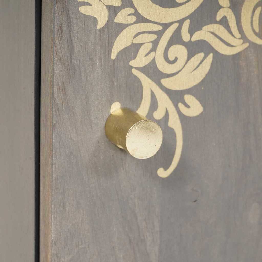 vidaXL Ντουλάπα Νιπτήρα Mπάνιου με ράφι Επιτοίχιο Γκρι 38 x 33 x 48 εκ