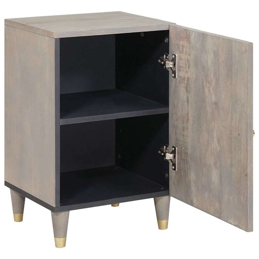 vidaXL Ντουλάπα Νιπτήρα Mπάνιου με ράφι με πόρτα Γκρι 38 x 33 x 58 εκ.