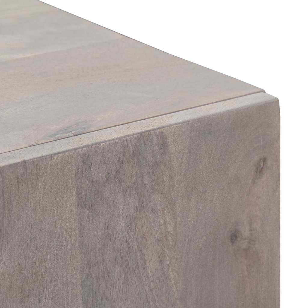 vidaXL Highboard Γκρι και Χρυσό 40 x 33 x 110 εκ Στερεό ξύλο μάνγκο