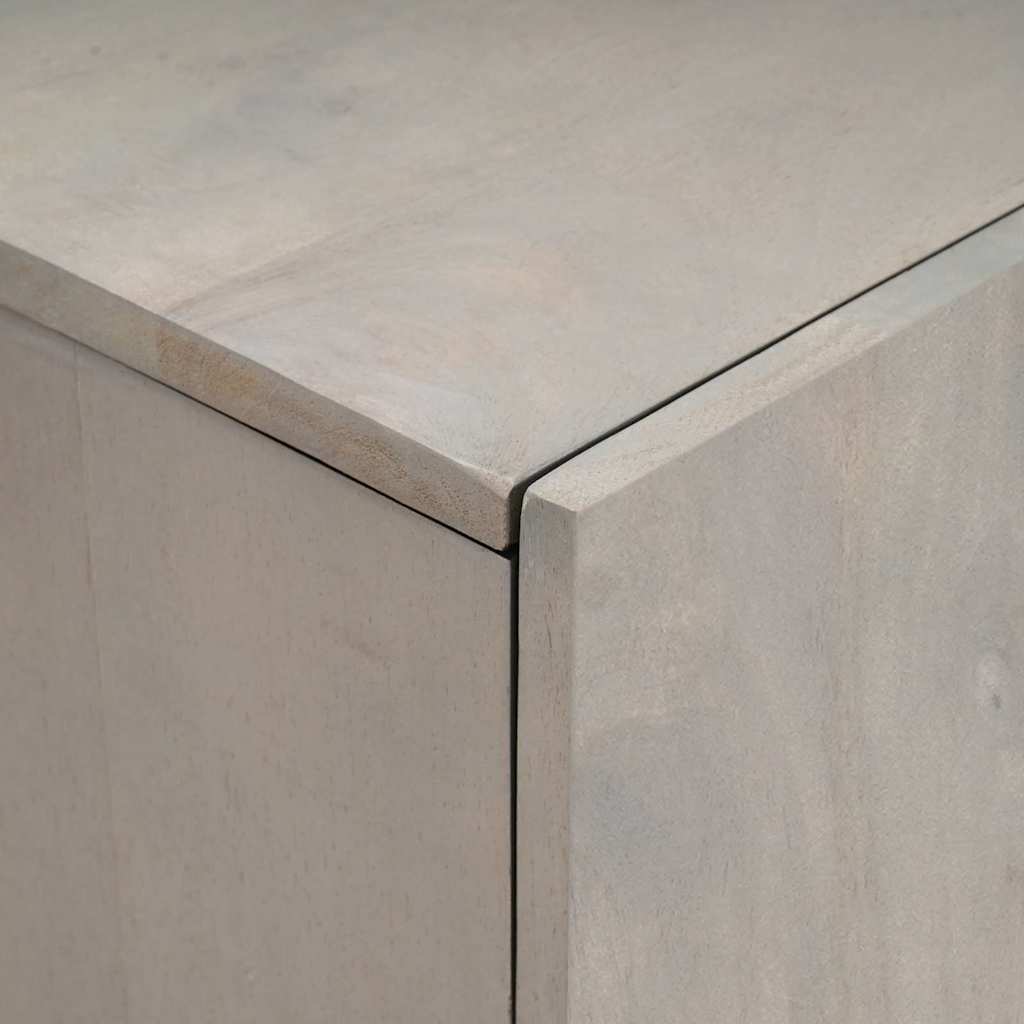 vidaXL Highboard Γκρι και Χρυσό 60 x 33 x 100 εκ. Στερεό ξύλο μάνγκο